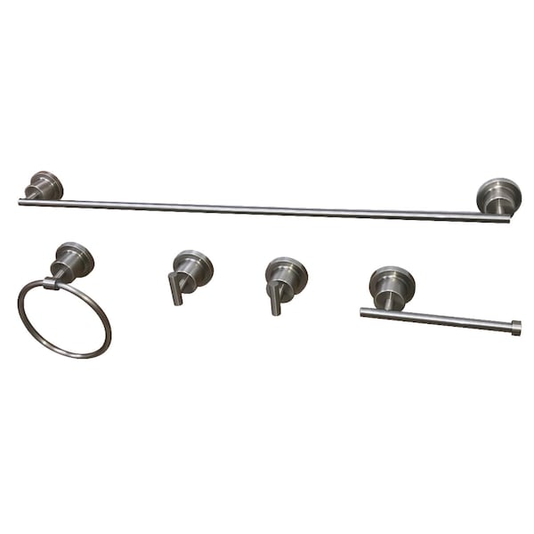 BAH8212478SN Concord 5-Piece Bathroom Accessory Set, Brushed Nickel
